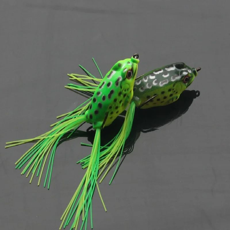 5-Pack Topwater Frog Lure Set – Hollow Body Frog Soft Baits for Bass, Weedless Surface Strikes