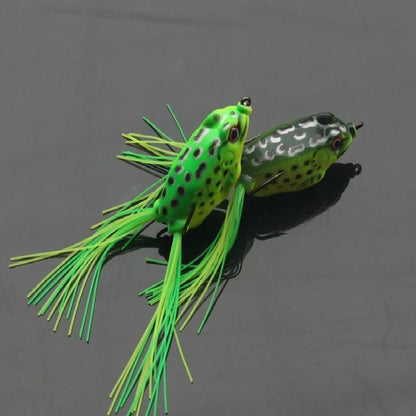 5-Pack Topwater Frog Lure Set – Hollow Body Frog Soft Baits for Bass, Weedless Surface Strikes
