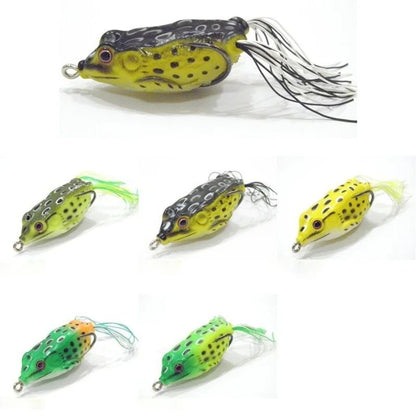 5-Pack Topwater Frog Lure Set – Hollow Body Frog Soft Baits for Bass, Weedless Surface Strikes