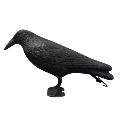 Realistic Black Raven Crow Decoy Bird Repellent for Garden and Balcony Pigeon Deterrent