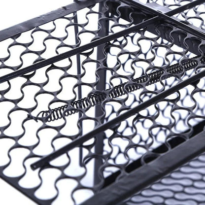 Self-Locking Humane Metal Mouse Trap Cage - Reusable Indoor/Outdoor Rat Catcher with Secure Iron Mesh