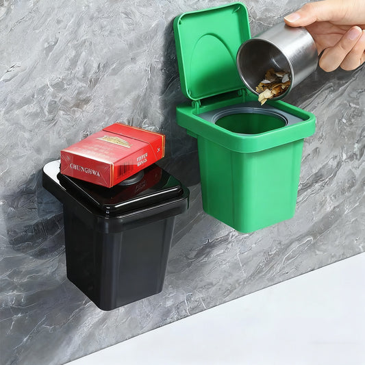 Reusable Non-Slip Smoking Ash Tray, Creative Wall Mounted Ashtray with Hole-Free Design for Home, Toilet, Car