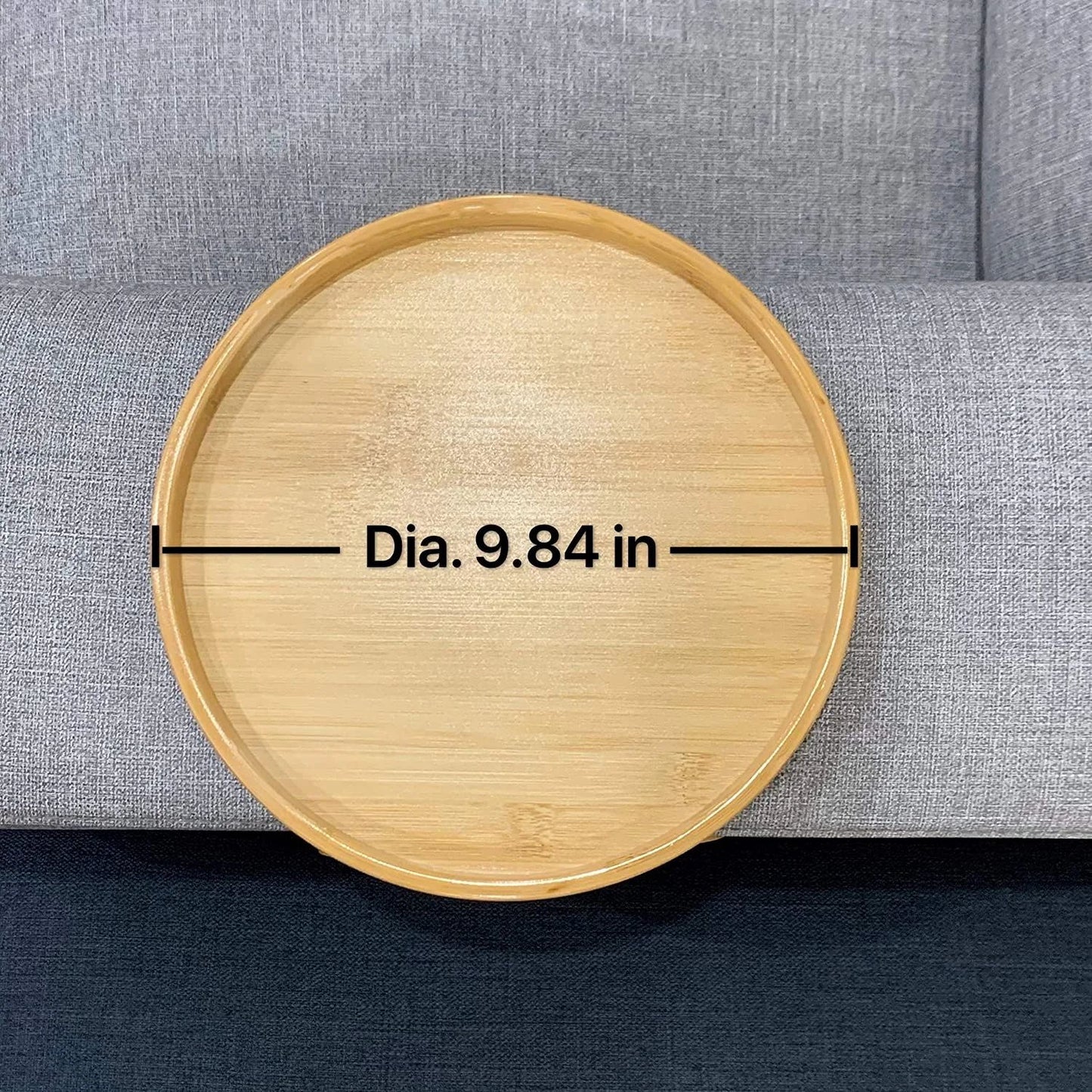Natural Wood Sofa Armrest Tray Clip-On Couch Table - Space-Saving Wooden Sofa Tray Table for Snacks, Drinks & Remotes