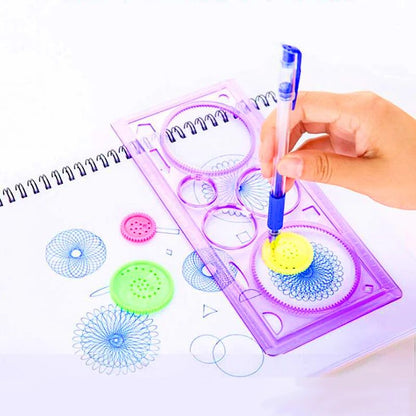 Multifunctional Geometry Ruler & Drawing Template - Geometric Stencil Puzzle Tool for Students and Artists