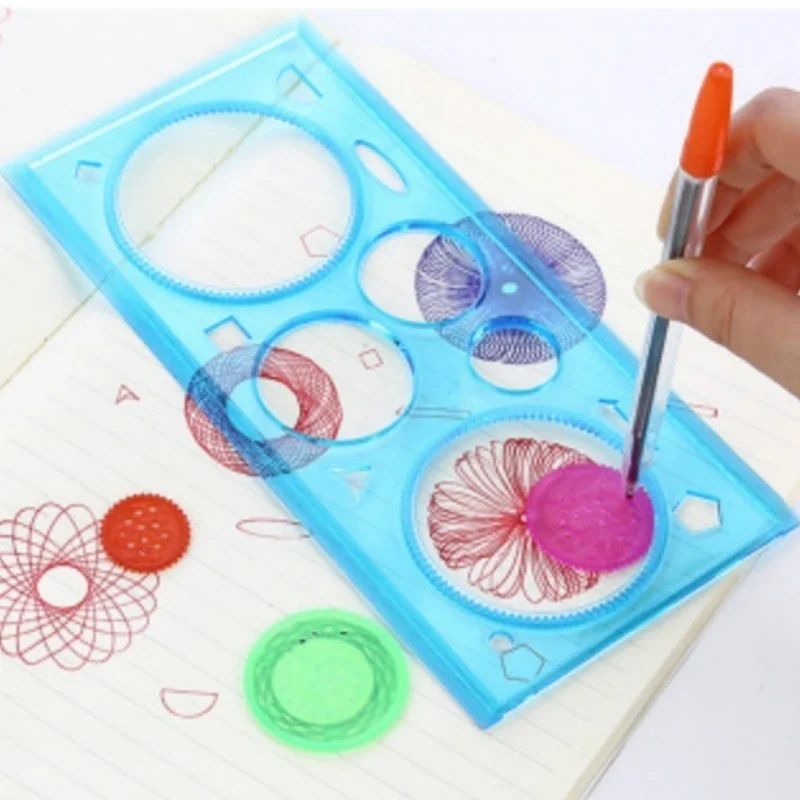 Multifunctional Geometry Ruler & Drawing Template - Geometric Stencil Puzzle Tool for Students and Artists