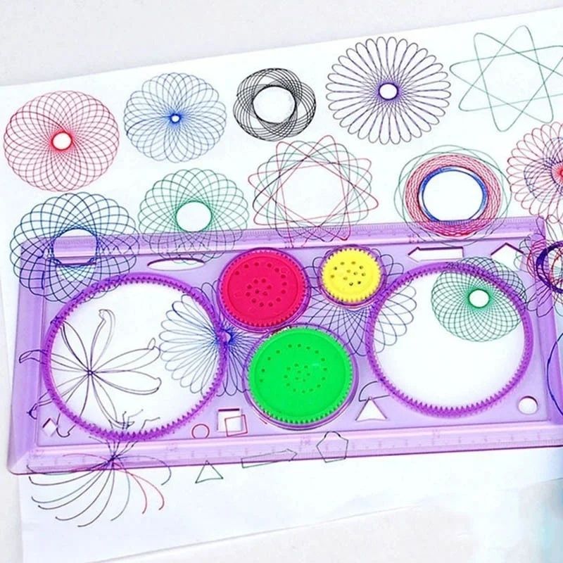 Multifunctional Geometry Ruler & Drawing Template - Geometric Stencil Puzzle Tool for Students and Artists