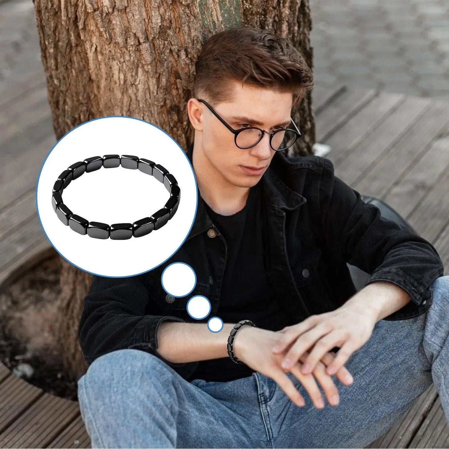 Natural Hematite Bracelet for Men