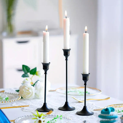 Elegant Metal and Aluminum Tabletop Candle Holders for Wedding and Home Decor, Vintage Style