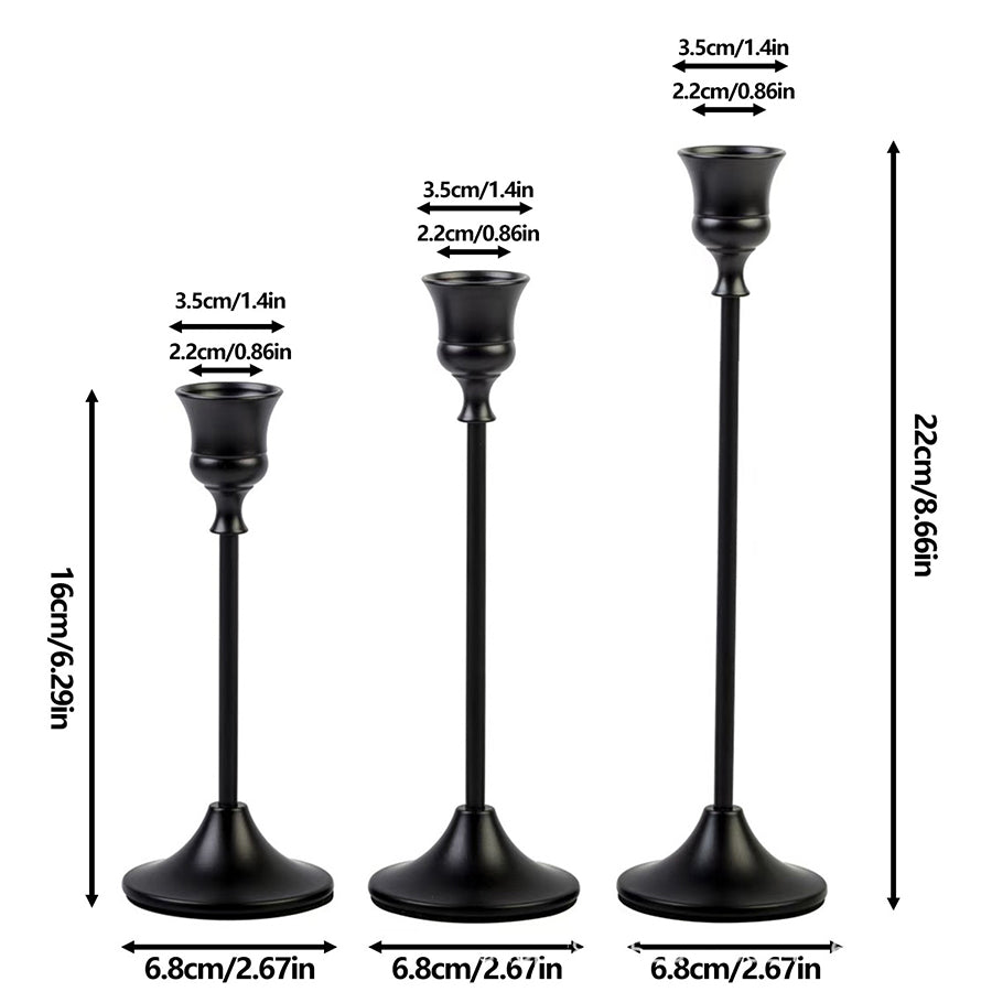 Elegant Metal and Aluminum Tabletop Candle Holders for Wedding and Home Decor, Vintage Style