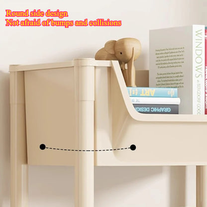 Bedroom Multi-layer Storage Rack, Mobile Organizer Handcart, Living Room Bookshelf, Kitchen Wheel Cart for Snacks
