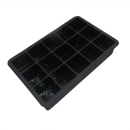 15-Grid Silicone Ice Cube Tray for Big Slow-Melt Cubes – Large Square Ice Mold for Cocktails & Whiskey