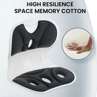 Ergonomic Lumbar Support Cushion - Foldable Office Chair Back Support for Better Sitting Posture & Lower Back Comfort