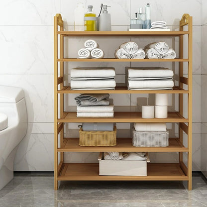 Multifunctional Bamboo Shoe Rack, Large Capacity Storage Rack, Modern Dustproof Shoe Cabinet, Entrance Shoe Organizer