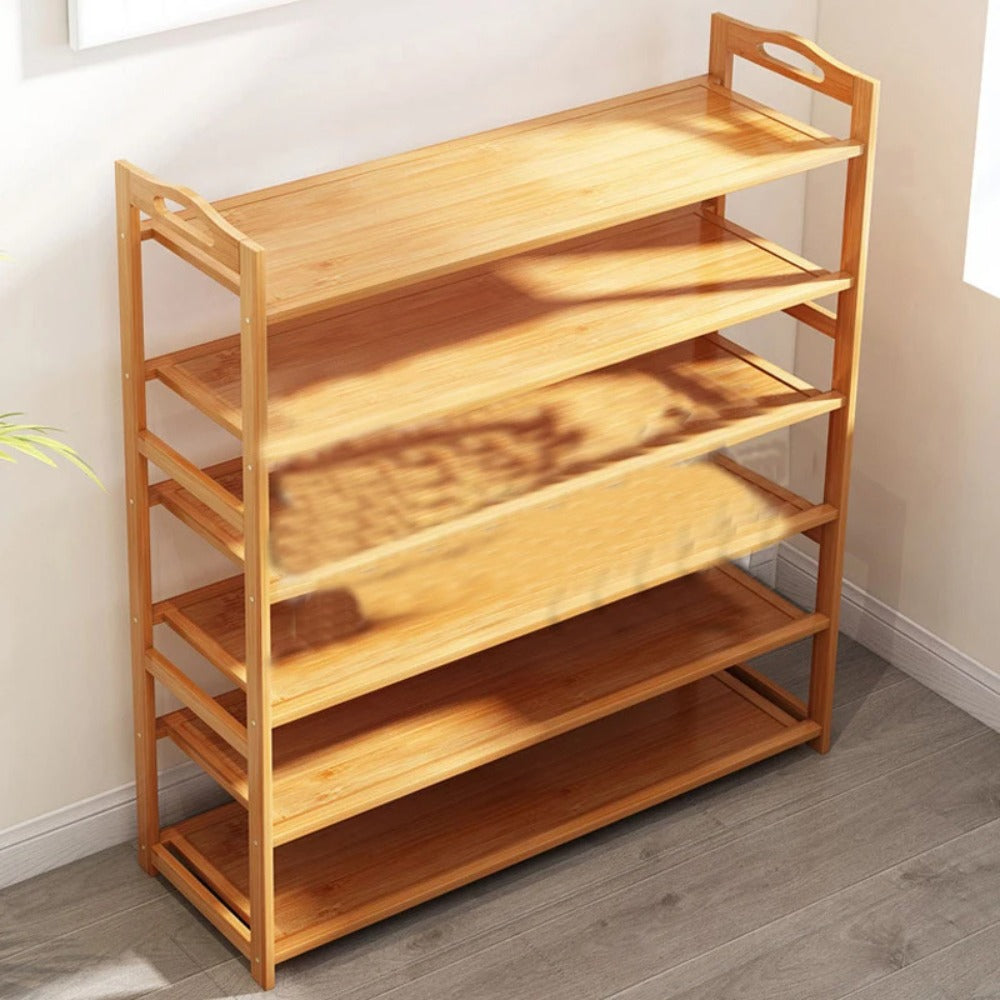 Multifunctional Bamboo Shoe Rack, Large Capacity Storage Rack, Modern Dustproof Shoe Cabinet, Entrance Shoe Organizer