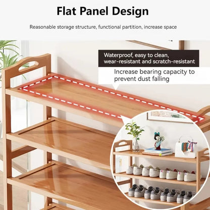 Multifunctional Bamboo Shoe Rack, Large Capacity Storage Rack, Modern Dustproof Shoe Cabinet, Entrance Shoe Organizer