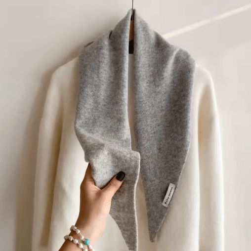 Womens Wool Triangle Scarf British Knitted Sweater Shawl Soft and Warm Accessory