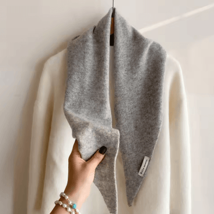 Womens Wool Triangle Scarf British Knitted Sweater Shawl Soft and Warm Accessory