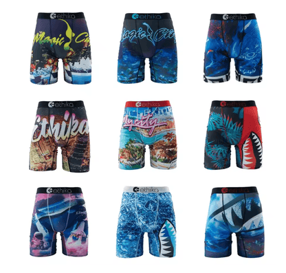 Mens Breathable Boxer Trunks Comfortable Everyday Underwear