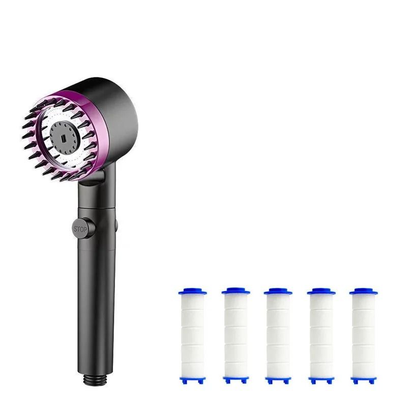 Filtered Shower Head with Four Spray Modes for Massage and Clean Water Flow