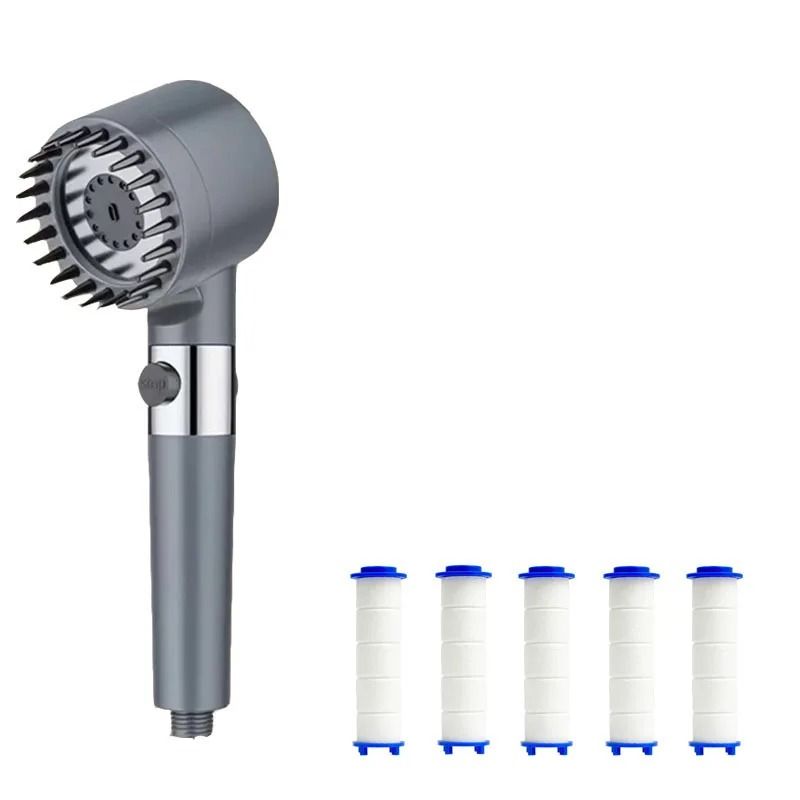 Filtered Shower Head with Four Spray Modes for Massage and Clean Water Flow