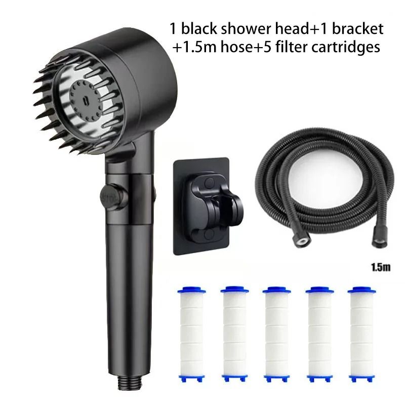 Filtered Shower Head with Four Spray Modes for Massage and Clean Water Flow