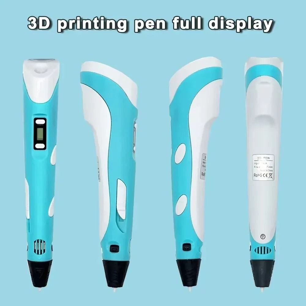 USB Rechargeable 3D Printing Pen with 9M PLA Filament for Kids and DIY Crafts