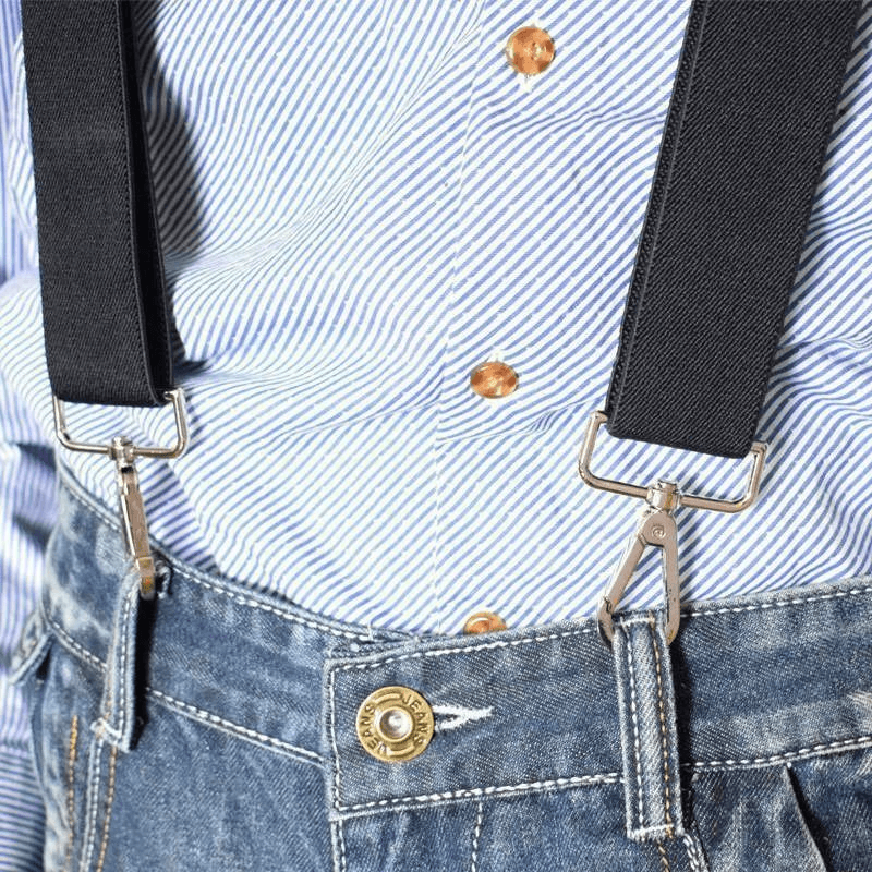 Heavy Duty Work Suspenders for Men | Adjustable Y-Back & Belt Hook