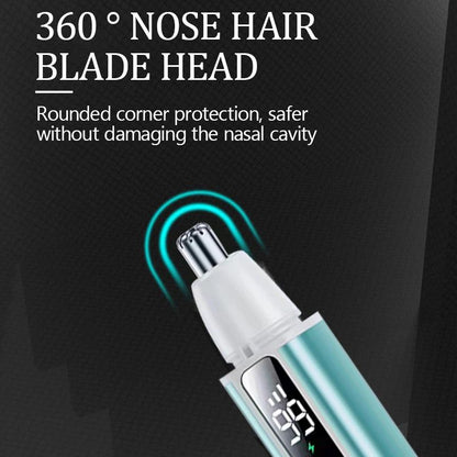 Rechargeable Electric Nose & Ear Hair Trimmer – Type-C Fast Charging Portable Facial Groomer for Eyebrow Trimming