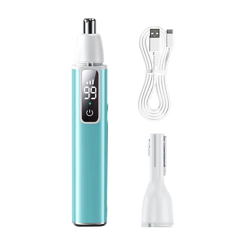 Rechargeable Electric Nose & Ear Hair Trimmer – Type-C Fast Charging Portable Facial Groomer for Eyebrow Trimming