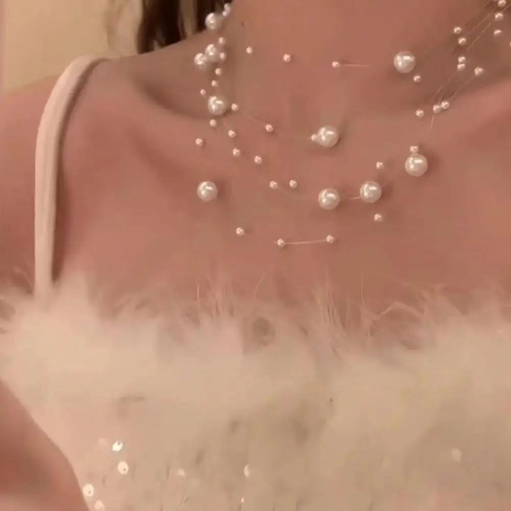 Elegant White Pearl Choker Necklace