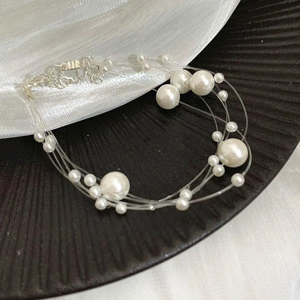 Elegant White Pearl Choker Necklace