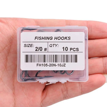 10 Piece Double Frog Fishing Hook Set High Carbon Steel Weedless Assist Hooks for Soft Lures and Jigs