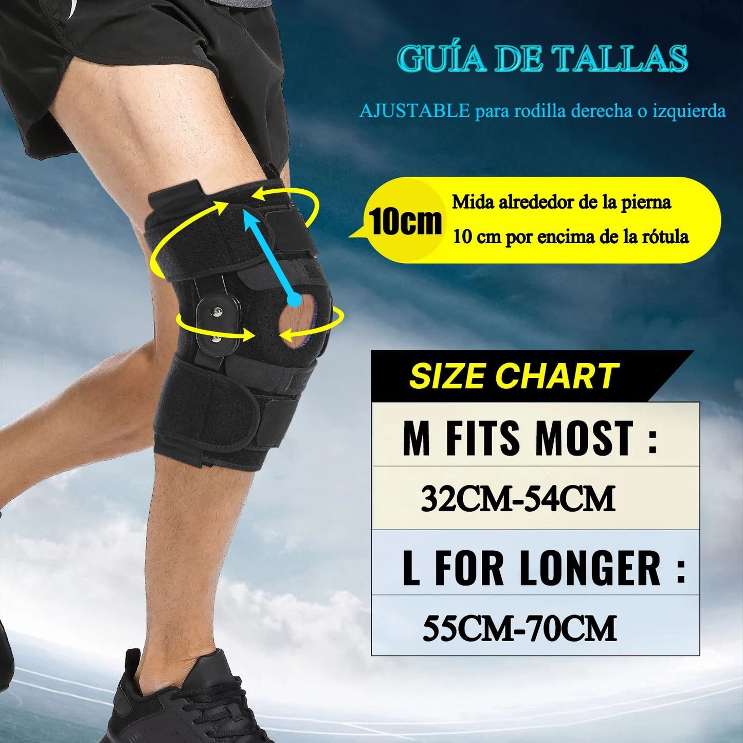 Hinged Knee Brace with Stabilizers