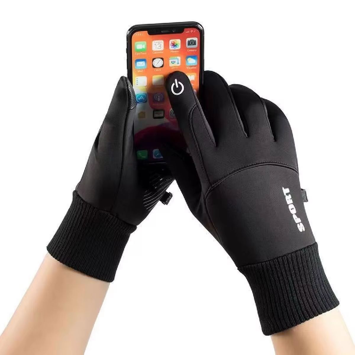 Winter Waterproof Windproof Sports Gloves for Men and Women Touch Screen Warm Non-Slip Outdoor Gloves