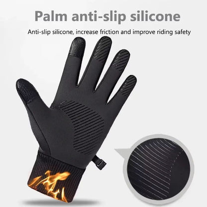 Winter Waterproof Windproof Sports Gloves for Men and Women Touch Screen Warm Non-Slip Outdoor Gloves