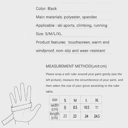 Winter Waterproof Windproof Sports Gloves for Men and Women Touch Screen Warm Non-Slip Outdoor Gloves