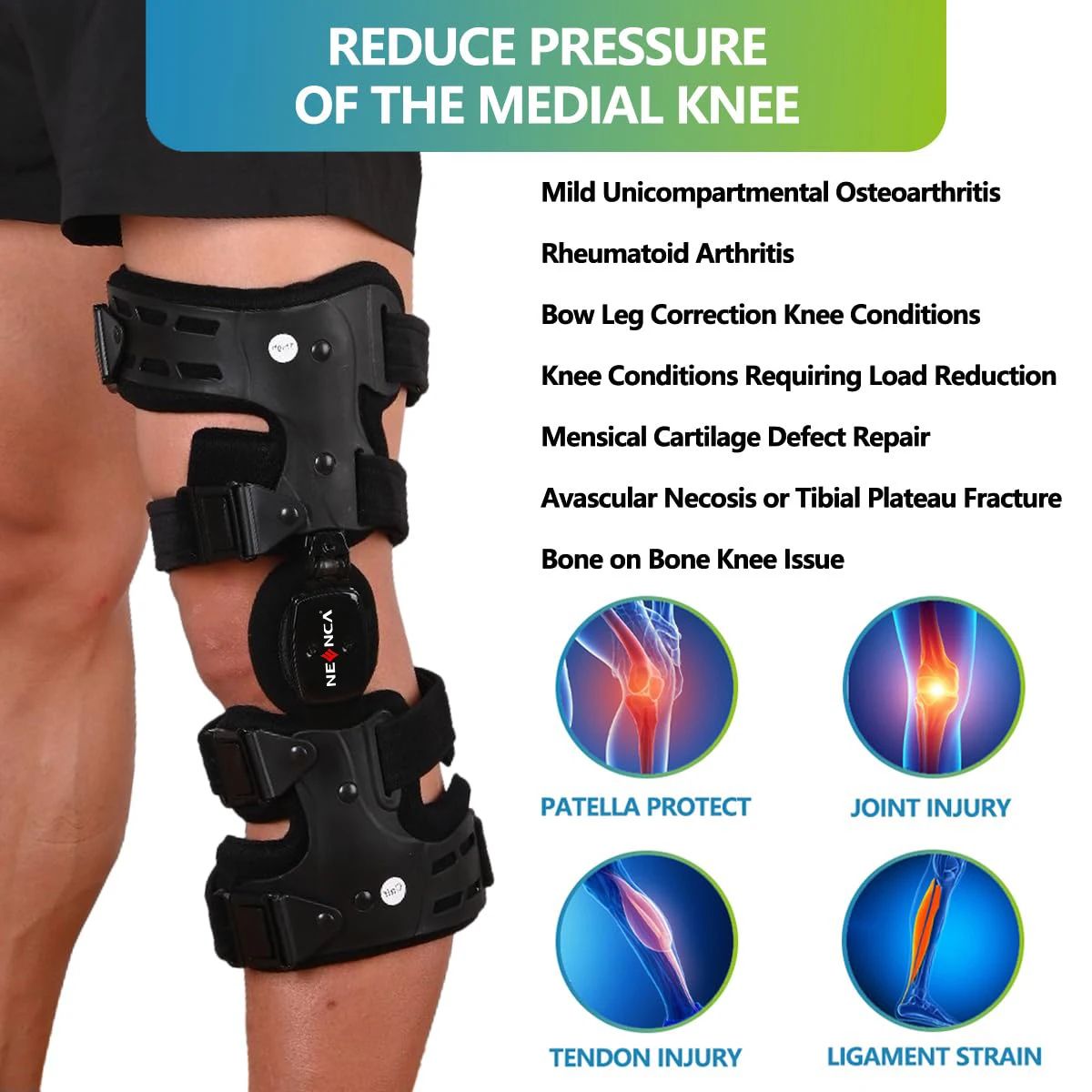 OA Unloader Knee Brace Support Pain Relief & Knee Support for ACL & Meniscus Injury Joint and Patella Stability for Men