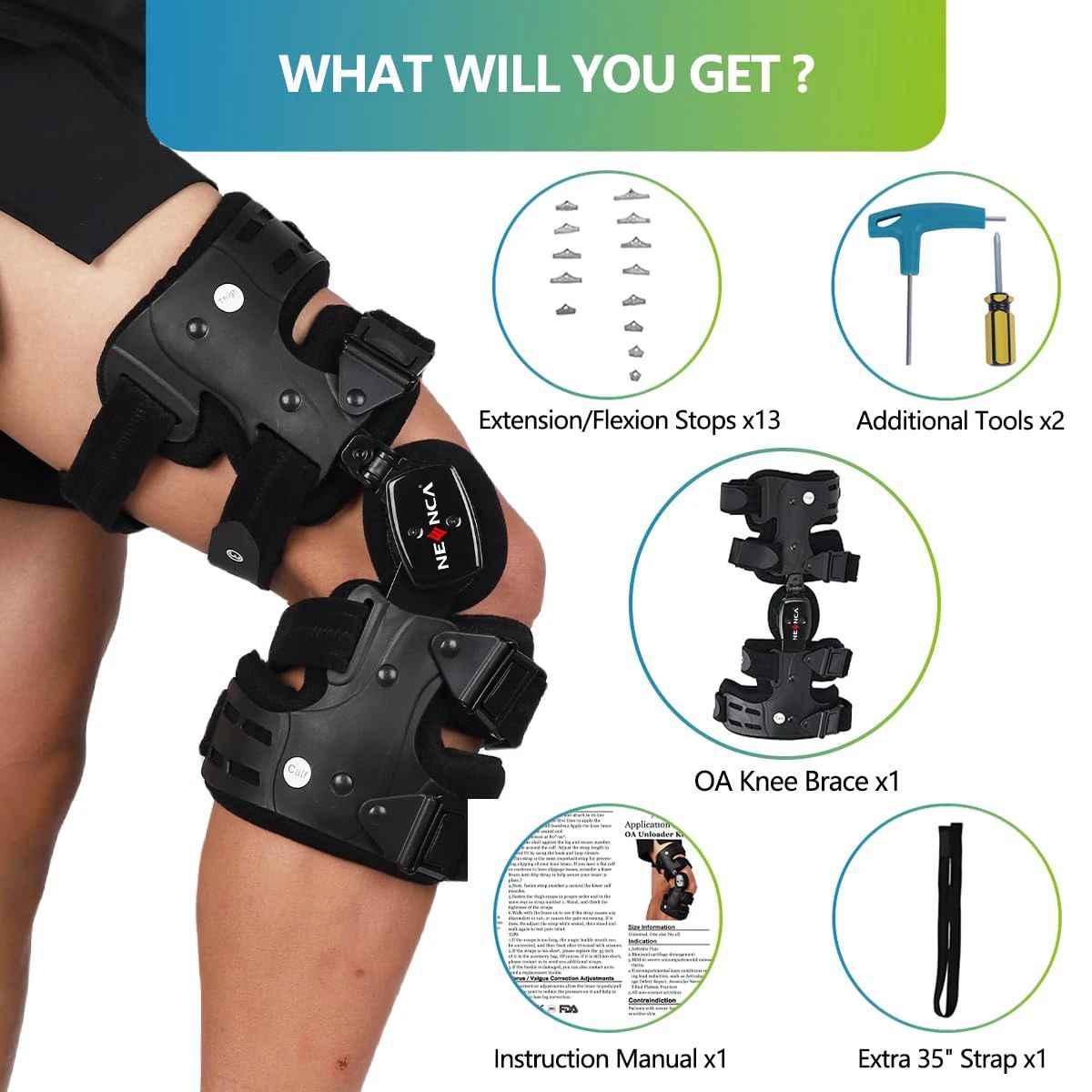 OA Unloader Knee Brace Support Pain Relief & Knee Support for ACL & Meniscus Injury Joint and Patella Stability for Men