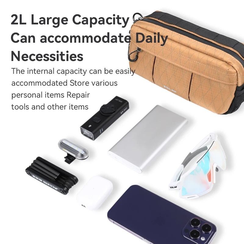 Bicycle Handlebar Bag with Shoulder Strap for Cycling Storage