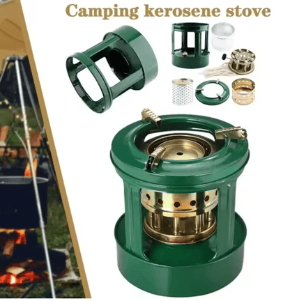 Portable Camping Kerosene Heater Stove Windproof Outdoor Paraffin Burner for Cooking and Heating