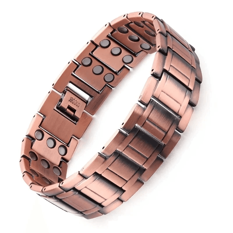 Pure Copper Magnetic Bracelet for Men with Adjustable Sizing Tool