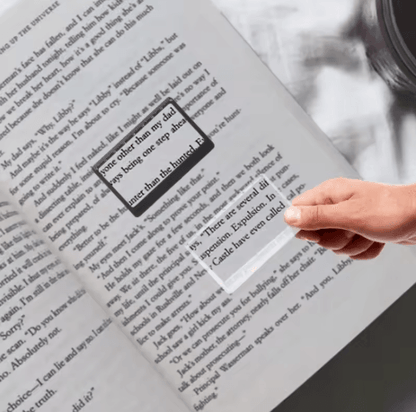 Mini 3X Magnifying Glass Ultra Thin Portable Reading Magnifier with Ruler and Solar Igniter
