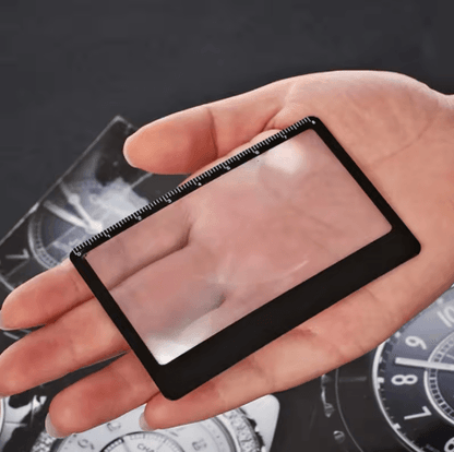 Mini 3X Magnifying Glass Ultra Thin Portable Reading Magnifier with Ruler and Solar Igniter