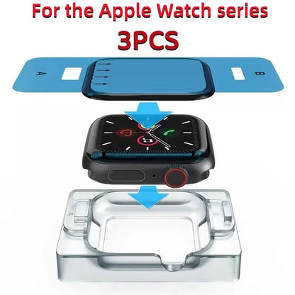3-Piece Ceramic Screen Protector for Apple Watch - Ultra, Series 11/10/9/8/6/5/4/SE/3/2/1