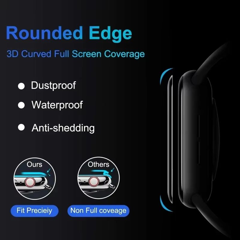 3-Piece Ceramic Screen Protector for Apple Watch - Ultra, Series 11/10/9/8/6/5/4/SE/3/2/1