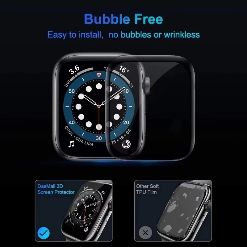3-Piece Ceramic Screen Protector for Apple Watch - Ultra, Series 11/10/9/8/6/5/4/SE/3/2/1