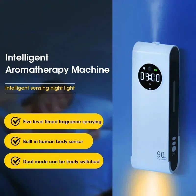 Wireless Hanging Essential Oil Diffuser with Night Light – Portable Aromatherapy Air Freshener