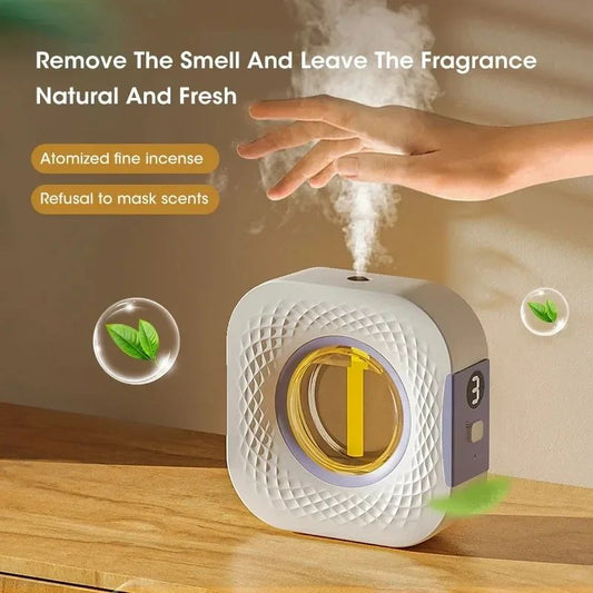 Wall-Mount & Desktop USB Essential Oil Diffuser with LED Night Light – Automatic Mini Aromatherapy Freshener