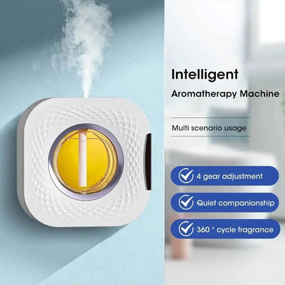 Wall-Mount & Desktop USB Essential Oil Diffuser with LED Night Light – Automatic Mini Aromatherapy Freshener
