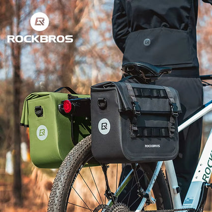 Waterproof Bike Rack Bag Multifunctional Saddle Bag with Big Capacity 3D Support for Travel Bicycle Rear Bag